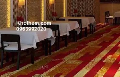 Thảm in hoa văn trung tâm thương mại