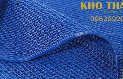 thảm nhựa lưới xanh blue