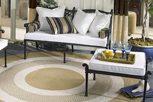 Độc đáo với thảm len dệt tay hoạ tiết hình tròn Độc đáo với thảm len dệt tay hoạ tiết hình tròn