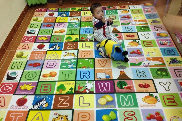 Thảm xốp dạng thảm có họa tiết bảng chữ cái