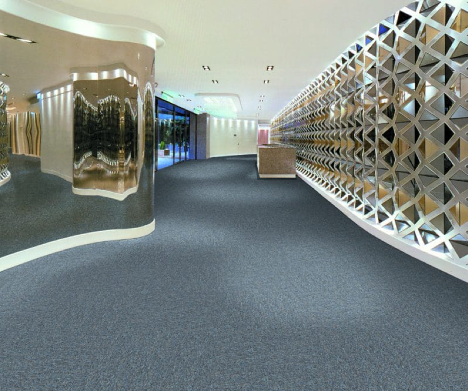 Thảm lát văn phòng cỡ lớn màu xanh sang trọng