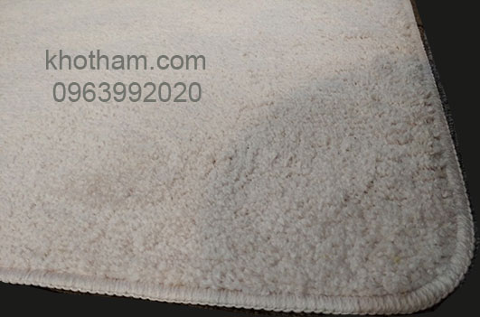 thảm lau chân gia đình sợi len màu trắng thảm lau chân gia đình sợi len màu trắng