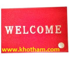 thảm nhựa chùi chân màu đỏ