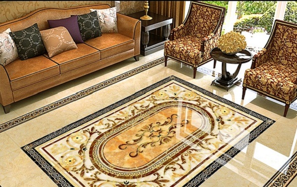 Gạch thảm trang trí đẹp cho phòng khách